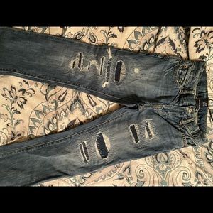 Distressed boy jeans